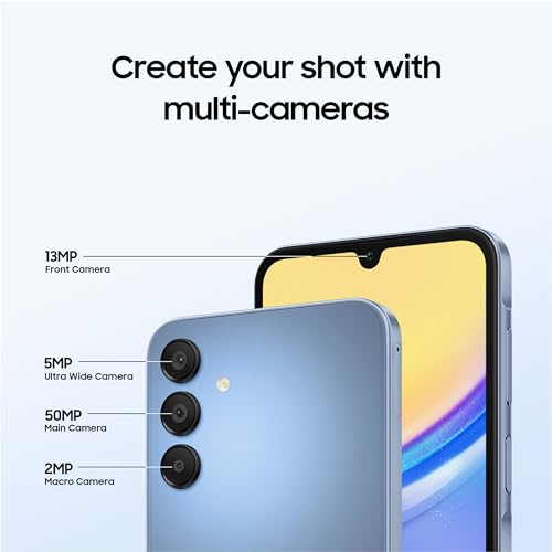 Samsung Galaxy A15 5G Factory Unlocked Android Smartphone, Fast Charging, 128GB, Blue, 3 Year Manufacturer Extended Warranty (UK Version) Samsung Galaxy A15 5G Factory Unlocked Android Smartphone, Fast Charging, 128GB, Blue, 3 Year Manufacturer Extended Warranty (UK Version)