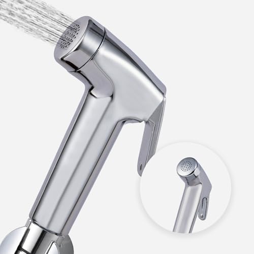 Image of Mila Health Faucet Pixflow | ABS Chrome Handheld Bidet Spray| Modern Jet Spray for Toilet Hygiene | Anti-Slip Grip, Leak-Free, Easy Install | Bathroom Fitting