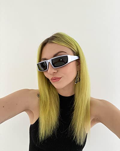 Wrap Around Trendy Sunglasses For Womens Men Fashion Futuristic Rectangle Sunglasses Thick Chunky Sun Glasses Eyewear4