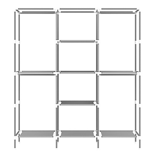 Image of 69 inches Non-Woven Fabric Portable Closet Wardrobe Organizer Storage, 51L x 17.5W x 69H inches, Blue
