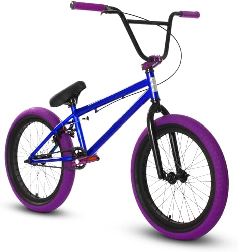 Elite BMX Bicycle 20&rdquo; & 16' Freestyle Bike - Stealth and Peewee Model (Blue Purple, 20')