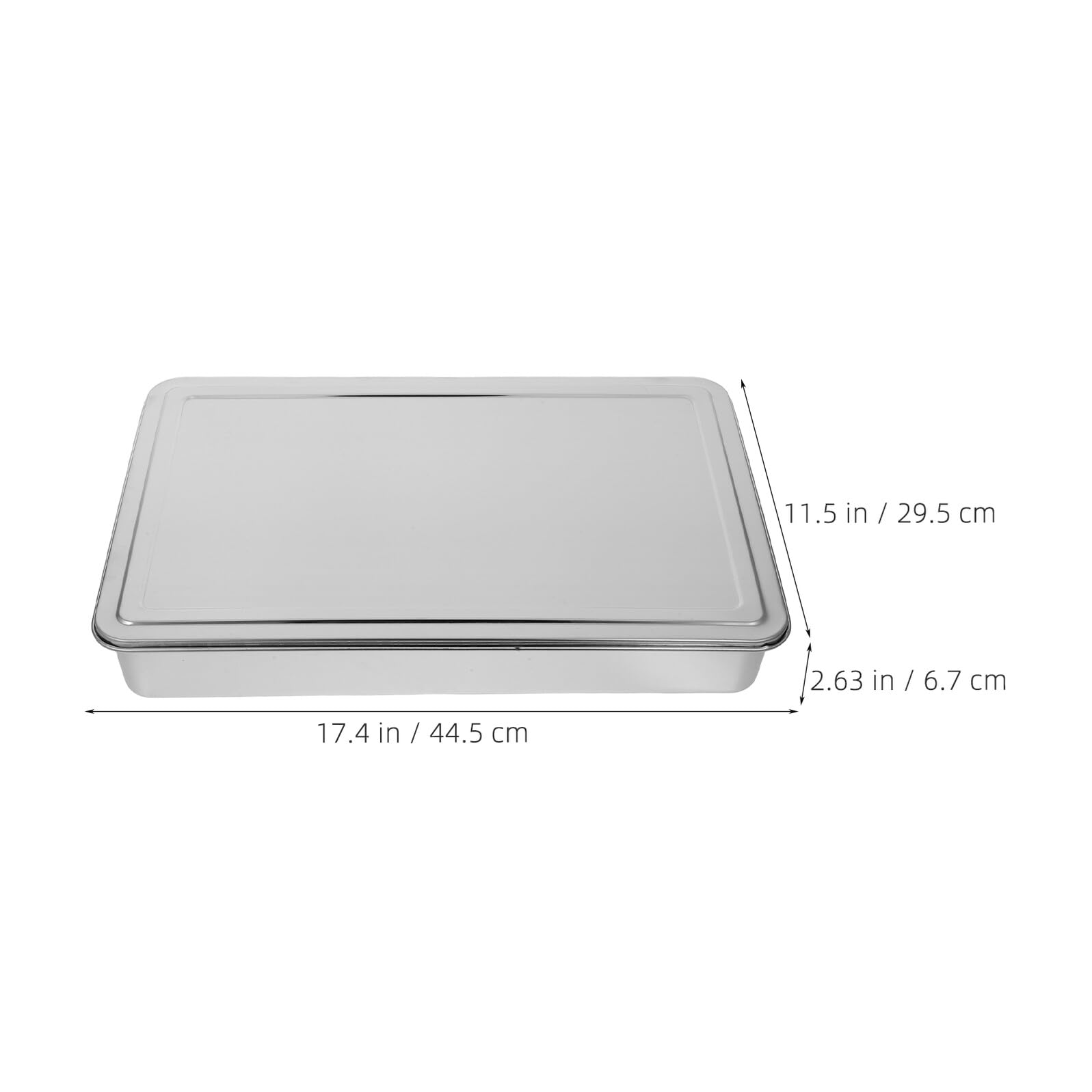 Kuchenform Eckig Platzsparend aus Edelstahl mit Deckel zum Backen Rechteckige Backformen Stapelbar und Luftdicht und Aufbewahren für Toasterofen