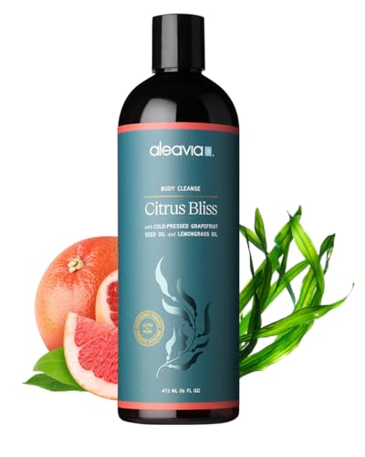 Aleavia Citrus Bliss Body Cleanse – Organic & All-Natural Prebiotic Body Wash, Scented with Pure Essential Oils – Nourish Your Skin Microbiome – 16 Oz.