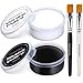 BOBISUKA Blank in the Dark Black + White Oil Face Body Paint Set, Large Capacity Professional Paint Palette Kit with Brushes for Art Theater Halloween Party Cosplay Clown Sfx Makeup for Adults