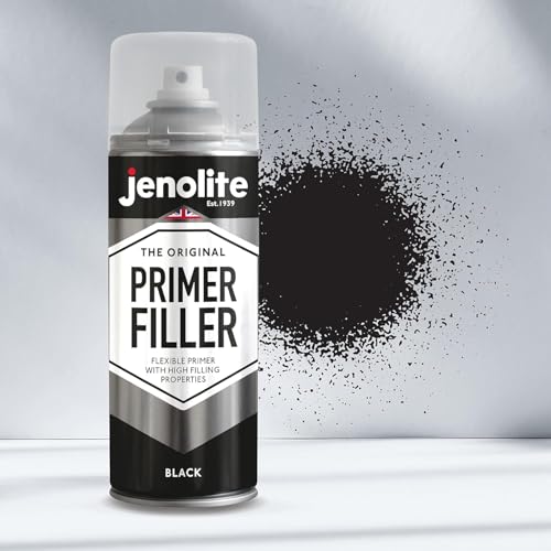 image for JENOLITE Primer Filler Aerosol Paint | BLACK | Flexible Primer with Hi