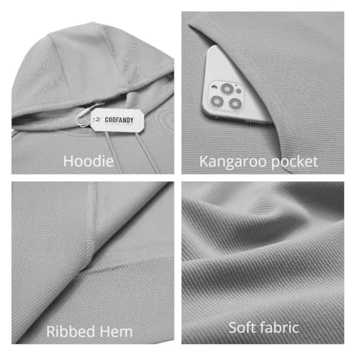 Image of COOFANDY Mens Hoodie Long Sleeve Casual Pullover Hooded Sweatshirt Fashion Drawstring Hoodies with Pocket