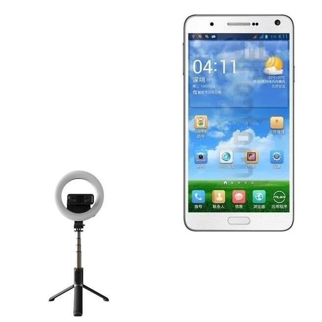 BoxWave Stand and Mount Compatible with Mlais MX69T Pro - RingLight SelfiePod, Selfie Stick Extendable Arm with Ring Light - Jet Black