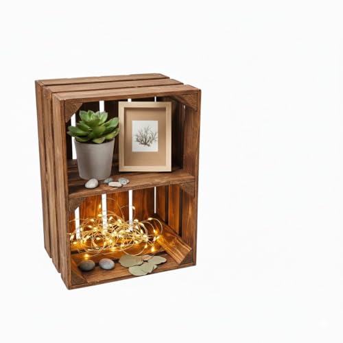 Teramico Geflammte Holzkisten Weinkisten Obstkisten mit...