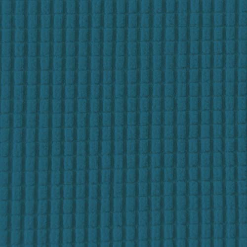Image of Easy-Going Stretch Large Wingback Chair Sofa Slipcover Peacock Blue | 1-Piece Sofa Cover Furniture Protector Couch Soft with Elastic Bottom, Spandex Jacquard Fabric Small Checks