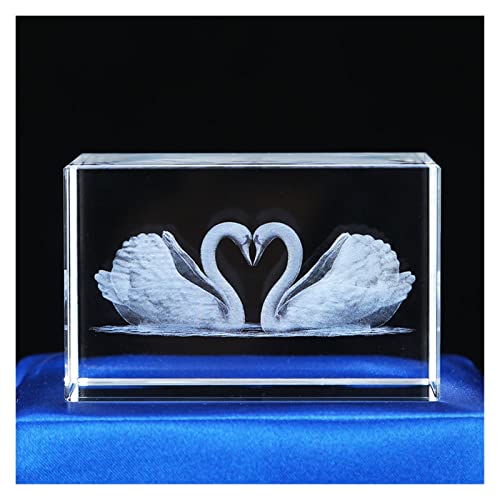 Verre en cristal 3D cygne pour décorer une table de salon moderne