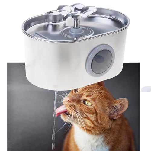 Fuente automática para gatos con dispensador de agua de acero miniatura 3