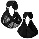 Lateral Porta Lateral,2 Piezas Bandolera,Porteo Verano/Cuatro Estaciones,Porta Carrier Mochila Hasta 20 kg,Negro