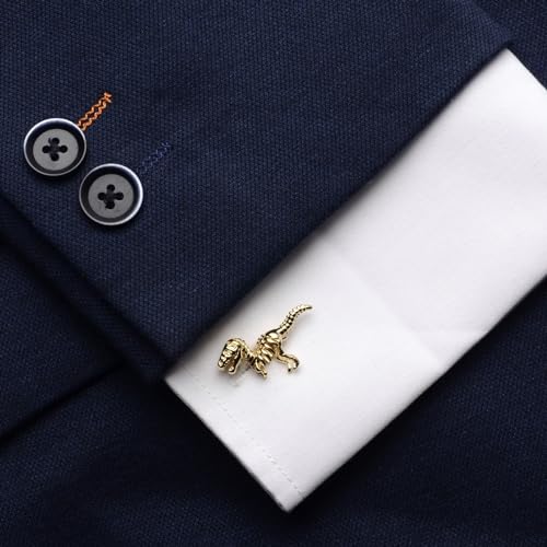 Mancuernillas para hombre de diseño clásico en latón miniatura 2