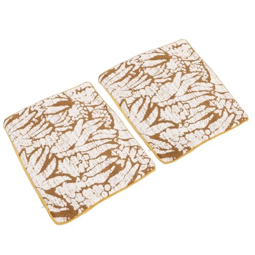 Housses de coussin bohemme jaune 45x45 cm en polyester doux | Lot de 2 - 4