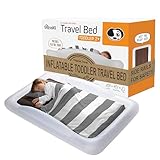 The Shrunks Inflatable Toddler Travel Bed with Safety Bumpers | Portable Toddler Bed for Kids | Toddler Air Mattress | Air Mattress with Bed Rails