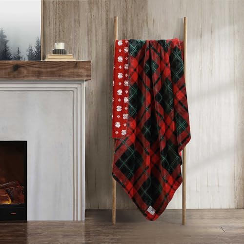 Image of Eddie Bauer - Throw Blanket, Ultra-Soft & Reversible Plush Bedding, Throw Blanket for Couch & Bed (Trailhead Plaid Red, 60 inch x 70 inch)