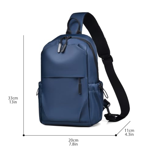 Functional Backpack Chest Bag For Men Women,Lightweight Durable Bags,Stylish Crossbody Shoulder Bag (Blue)2