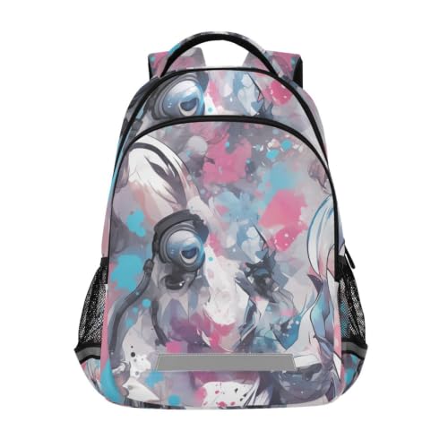 Cartable lapin aquarelle idéal pour l'école et sorties ados