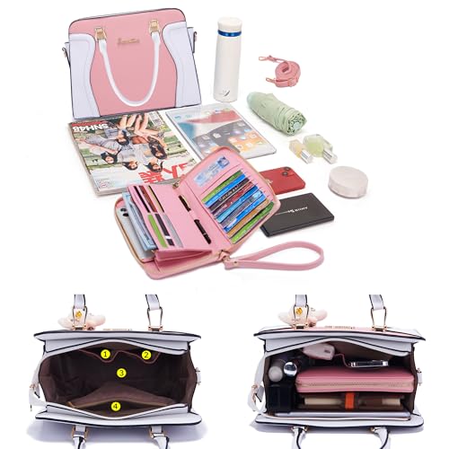 Set 3pcs Bolsas Satchel para Mujer Soperwillton miniatura 6