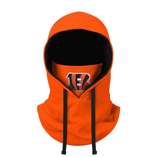 FOCO NFL unisex-adult Nfl Team Logo Waffle Drawstring Winter Cap Hooded Gaiter Balaclava Face Cover