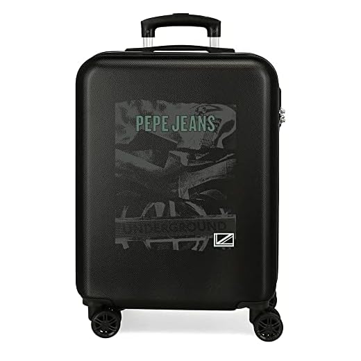 Pepe Jeans Davis, Equipaje De Mano Niños, Negro (Black), 38x55x20 Cms