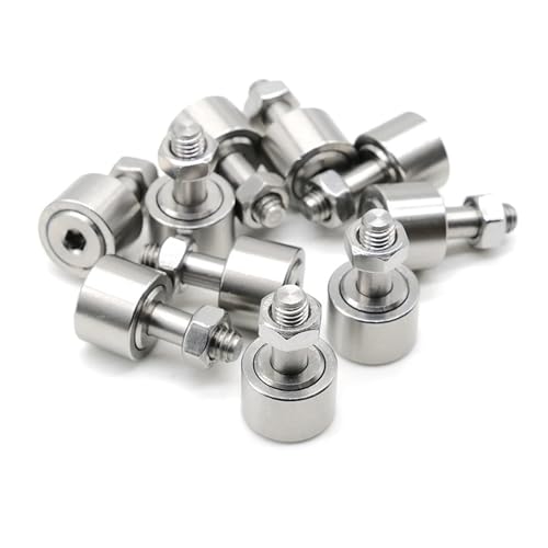 10Pcs CF6 KR16 Cam Follower Bearing M6x16x28.2mm SUS304 Stainless Steel Needle Roller Bearing with Bolt Engine Parts