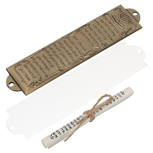 Aboofan 2 Sets Religious Holy Scroll Vintage Decor Judaica Mezuzah Decor Door Mezuzah House Mezuzah Metal Hebrew Symbols Mezuzah Decor #TOP2