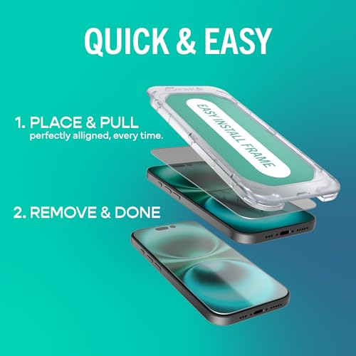 Image of Smartish iPhone 17 Pro Max Screen Protector - 2-Pack Privacy Tempered Glass + Camera Lens Covers - Tuff Sheet - 9H Anti-Spy Easy Install Frame [Scratch Resistant] for Apple iPhone 17 Pro Max