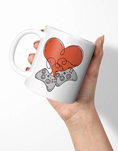 BLAK TEE Gamer Love for Couples Porcelain Coffee and Tea Mug 330 ml