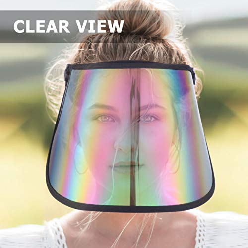 , 1 peça, chapéu de sol, viseiras de PVC holográfico , boné esportivo para caminhadas, acampamento,