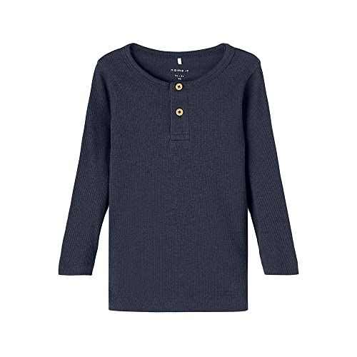 NAME IT Jungen Nmmkab Ls Top Noos Langarm Shirt, Dark Sapphire, 122-128