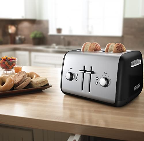 Image of KitchenAid 4 Slice Manual Lift Toaster KMT4115OB, Onyx Black
