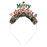 PHALIN Christmas Headbands Holiday Headbands for Women Rhinestone Xmas Tree Merry Christmas Festive Outfits Party Hair Accessory Gifts