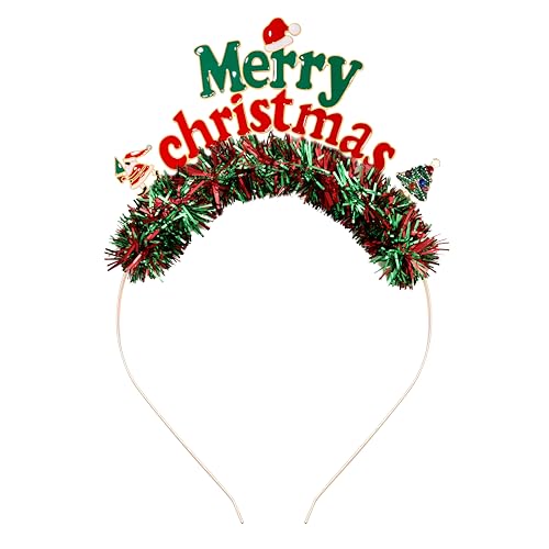 PHALIN Christmas Headbands Holiday Headbands for Women Rhinestone Xmas Tree Merry Christmas Festive Outfits Party Hair Accessory Gifts