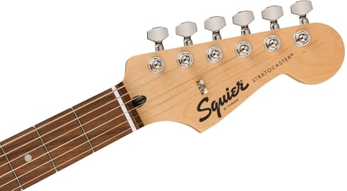 Image of Fender Squier Sonic Stratocaster HSS - Surf Green Bundle with Fender Mustang Micro Headphone Amp, Cable, Strap, Picks, and Austin Bazaar Guitar DVD