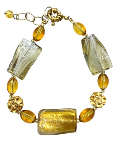 Bracelet verre antique Murrina Venise : un bijou en acier inoxydable hypoallergénique