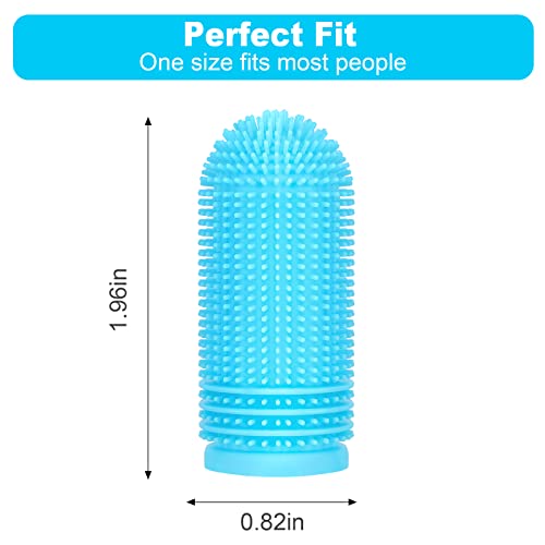 Wveroa 2 Pack Dog Toothbrush For Dog Teeth Cleaning Dog Finger Toothbrush Dog Tooth Brushing Kit Pet Toothbrush Puppy Toothbrush Blue #TOP1