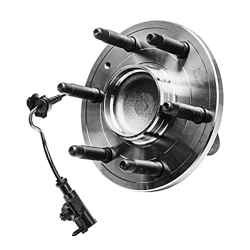 Image of Detroit Axle - RWD Front Right Knuckle Kit for 2007-2013 Chevrolet Silverado 1500 Avalanche GMC Sierra 1500, 2007-2014 Suburban Yukon XL 1500 Tahoe Escalade ESV Steering Knuckle, Wheel Bearing Hub