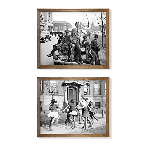 Vintage African American Photo Wall Art - Gifts for Black History Month, MLK Day - Retro Pictures Print for Civil Rights Teacher, Classroom - Poster for Girls Boys Kids Bedroom Wall Decor, Luther King