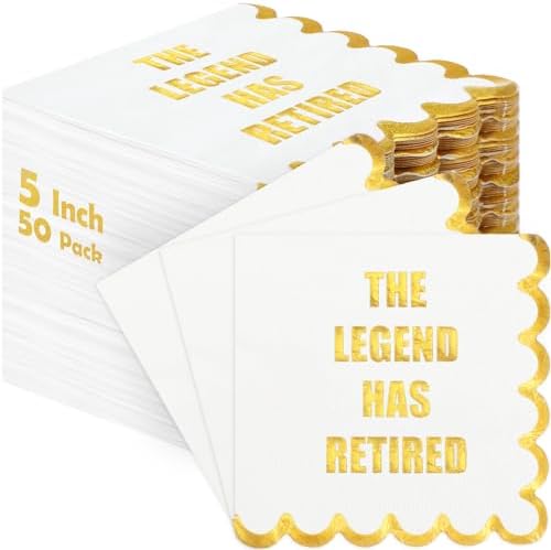 100-Pack Congratulations Quitter Cockkin Napkins - Farewell Retirement Party Decorations 5x5 Inch