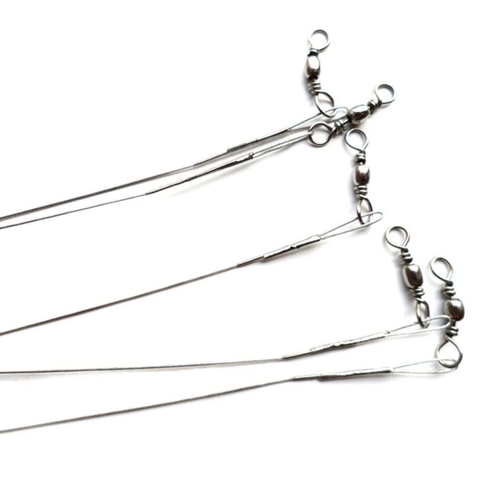 Set de 50 líderes de acero inoxidable para pesca miniatura 3