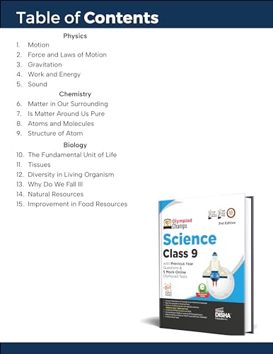 Image of Disha Olympiad Champs Science Class 9 with Previous Year Questions & 5 Mock Online Olympiad Tests 2nd Edition [Paperback] Disha Experts