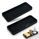 Fiwooze 2 Stück Silikon Spülbecken Organizer, Schwammhalter Spülbecken, Silikon Schwammablage...