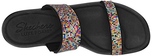 Skechers Cali Women's Bumblers-Bright Start Slide Sandal,black/multi,9 M US