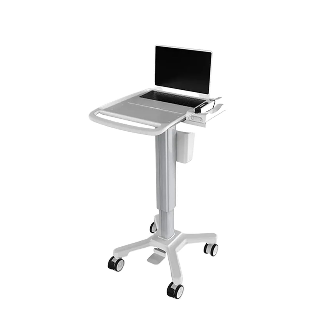 TKJfdTY Mobile Computer Desk Trolley Cart Mobile Computer Workstation Cart Round Basket Cart Mobile Workstation Laptop With Standing Desk Rolling Computer Desk