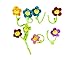 Party Zealot 16PCS Daisy Plush Flowers Smiling Happy Face, 13 Inches Long Bendable Stems 8 Assorted Colors Happy Smiles Sunflowers Gift for Boys and Girls