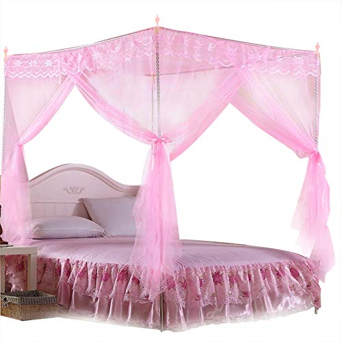 Princess Bed Canopy for Girls Kids Toddler Netting Canopy Bed Curtains Mesh Net Festival Gift Birthday Present Bedroom Decor,