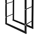HOMCOM Metal Firewood Log Holder Tall Firewood Rack Indoor Outdoor Fireplace Wood Storage Shelf with Side Rails