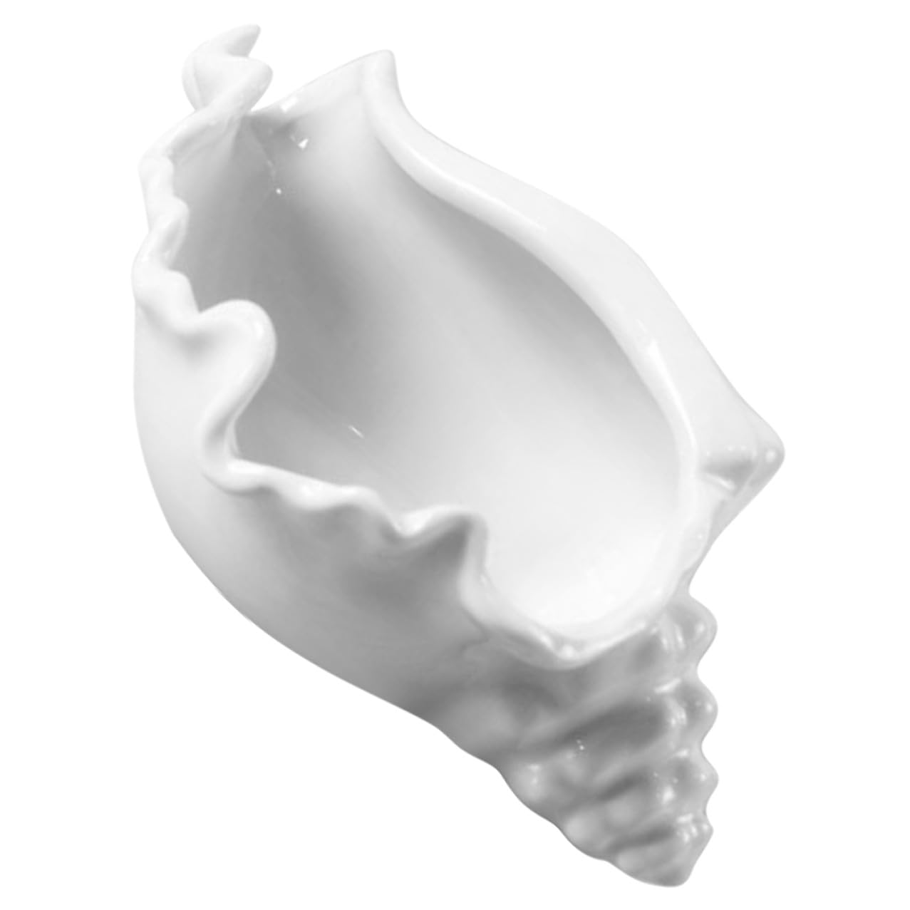 Baluue Keramik Schmuckplatte Muschelform Weiß Multi Funktionale Schmuckaufbewahrungsschale für Ohrringe und Halsketten für Wohn und Thekentisch