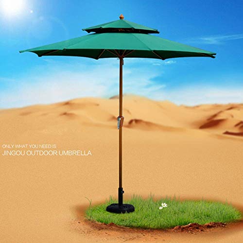 Sombrilla de patio compensada portátil e impermeable para piscina o jardín amplio 6